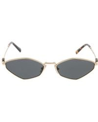Miu Miu - Eyewear Geometric Frame Full Rim Sunglasses - Lyst