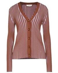 Tory Burch - Two-Tone Lightweight Knit Top - Lyst