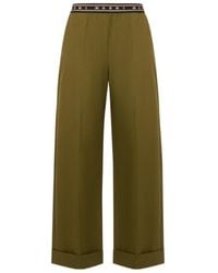 Marni - Straight-Leg Logo Waistband Trousers - Lyst
