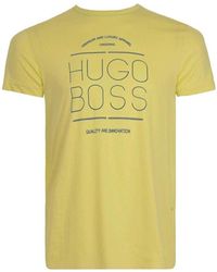BOSS - T-Shirt With Round Neck And Short Sleeves - Lyst