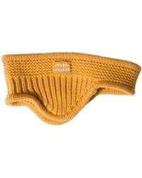 Miu Miu - Wool And Cashmere Headband With Ear Flaps - Lyst