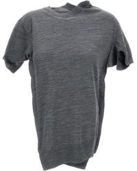 Junya Watanabe - Knitted Asymmetric T-Shirt - Lyst