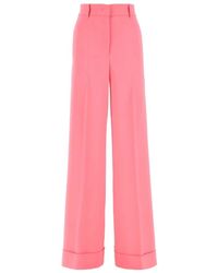 Moschino - High Waist Wide Leg Trousers - Lyst