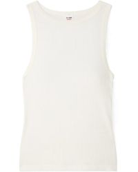 RE/DONE - Hanes Ribbed Stretch-Modal Tank - Lyst