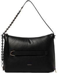 Coccinelle - Logo Printed Zipped Shoulder Bag - Lyst