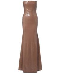 Alex Perry - Sequined Strapless Gown - Lyst