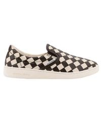 Bottega Veneta - Sawyer Check Patterned Slip-On Sneakers - Lyst