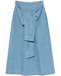 Fabiana Filippi - Belted Denim Skirt - Lyst