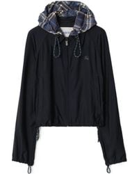 Burberry - Newcott Jacket With Checkered Hood - Lyst