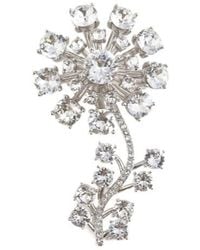 Self-Portrait - Crystal Flower Brooch - Lyst