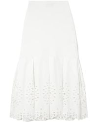 Jonathan Simkhai - Lace-Trimmed Knit Midi Skirt - Lyst