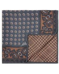 Brioni - Printed Silk Twill Scarf - Lyst