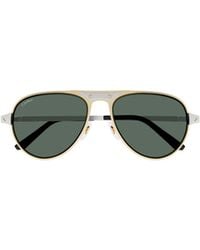 Cartier - Pilot Frame Sunglasses - Lyst