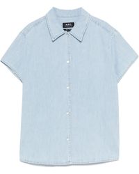 A.P.C. - Marina Short-Sleeved Shirt - Lyst