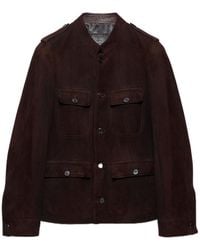 Prada - Suede Jacket - Lyst