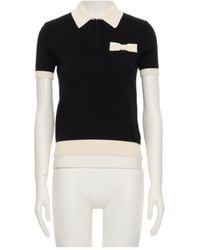 Valentino - Bow Detailed Short-Sleeved Jumper - Lyst