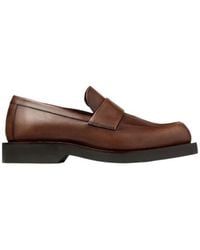 Jimmy Choo - Buff Leather Loafers - Lyst