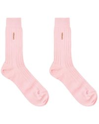 Versace - Ribbed Logo Socks - Lyst