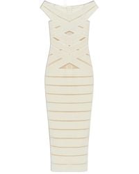Balmain - Bandage Cut-Out Midi Dress - Lyst