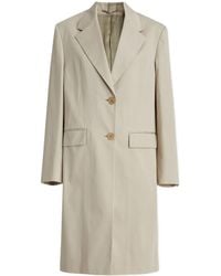 Prada - Single-Breasted Long-Sleeved Coat - Lyst