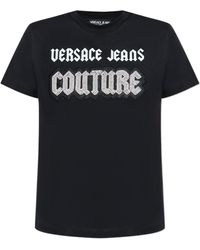 Versace Jeans Couture - Couture Bead-Embellished Crewneck T-Shirt - Lyst