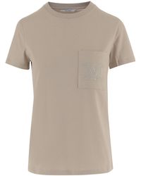 Max Mara - Crew Neck Short-Sleeved T-Shirt - Lyst