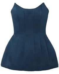 Rebecca Vallance - Elivera Paneled Strapless Satin Top - Lyst
