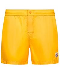 Moncler - Logo Patch Swim Shorts - Lyst