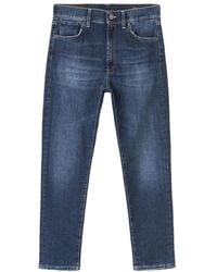 Dondup - Logo-Patch Cropped Skinny Jeans - Lyst