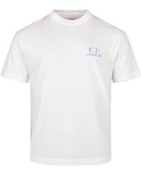 C.P. Company - Logo Printed Crewneck T-Shirt - Lyst