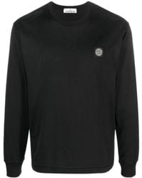 Stone Island - Logo Detailed Crewneck T-Shirt - Lyst