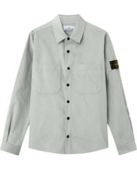 Stone Island - S01144 Compass Shirt Sage - Lyst