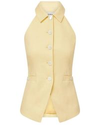 Veronica Beard - Orlinda Linen-Blend Twill Vest - Lyst