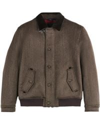 Fay - Corduroy-Collar Lobster-Clasp Bomber Jacket - Lyst