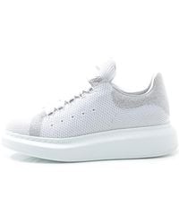 McQueen - Round Head Knitted Sneakers - Lyst