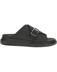 McQueen - Buckle Slide Sandals - Lyst