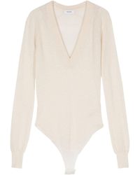 Haikure - V-Neck Knit Bodysuit - Lyst