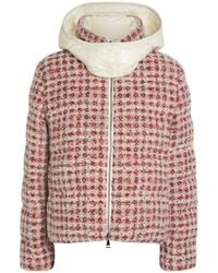 Moncler - Plaid Padded Metallic-Tweed Jacket - Lyst
