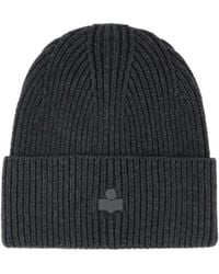 Isabel Marant - Logo Embroidered Knit Beanie - Lyst