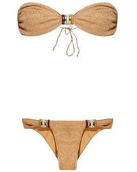 Oséree - Oséree Tied Fastened Glitter Embellished Bikini - Lyst