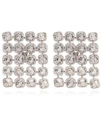 Balenciaga - Earrings With Shimmering Crystals - Lyst