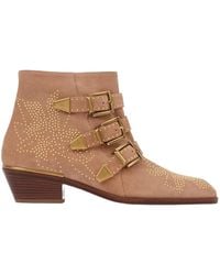 Chloé - Chloé Susan Stud Detailed Buckled Boots - Lyst