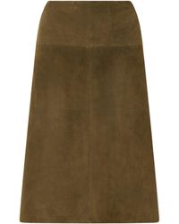 Proenza Schouler - Irine Suede Midi Skirt - Lyst