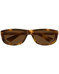 Bottega Veneta - Eyewear Rectangle Frame Sunglasses - Lyst