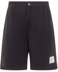 Thom Browne - Logo-Patch Shorts - Lyst