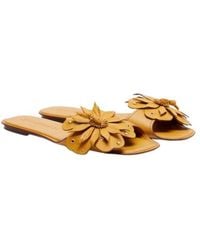 Zimmermann - Square-Toe Floral Sandals - Lyst