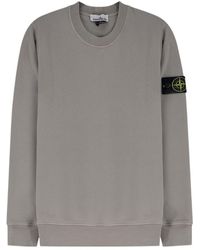 Stone Island - Logo Patch Crewneck Sweatshirt - Lyst