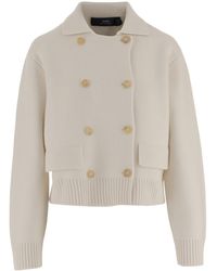 arch4 - Double-Breasted Knitted Jacket - Lyst