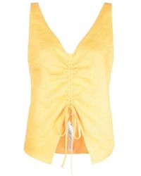Nanushka - Linen Drawstring Top - Lyst