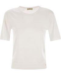 Herno - Lyocell And Cotton T-Shirt - Lyst